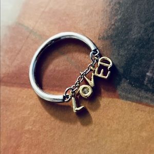 Loved Script Ring